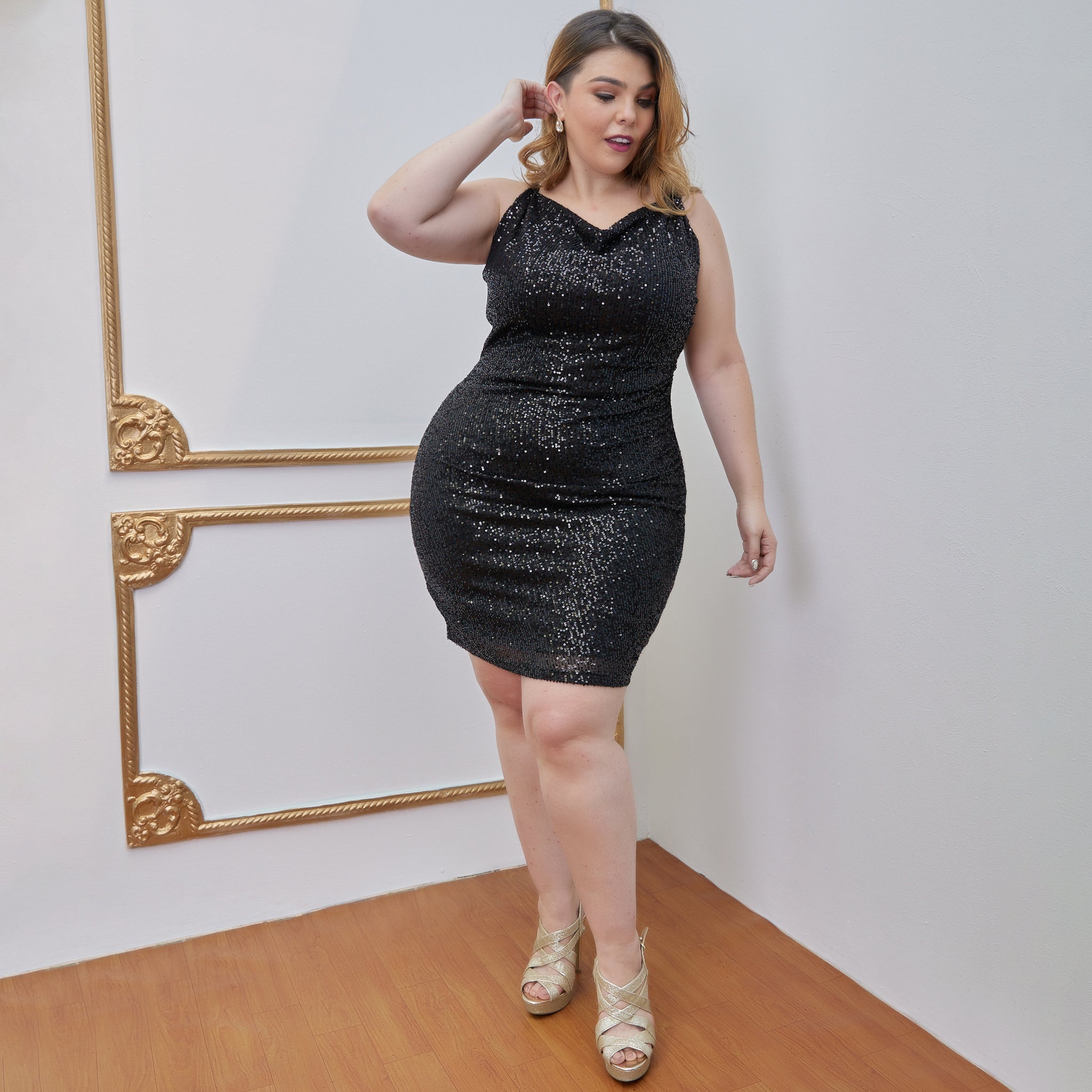 Vestido De Coctel Negro Para Gorditas Vestidos Negros Vestidos A