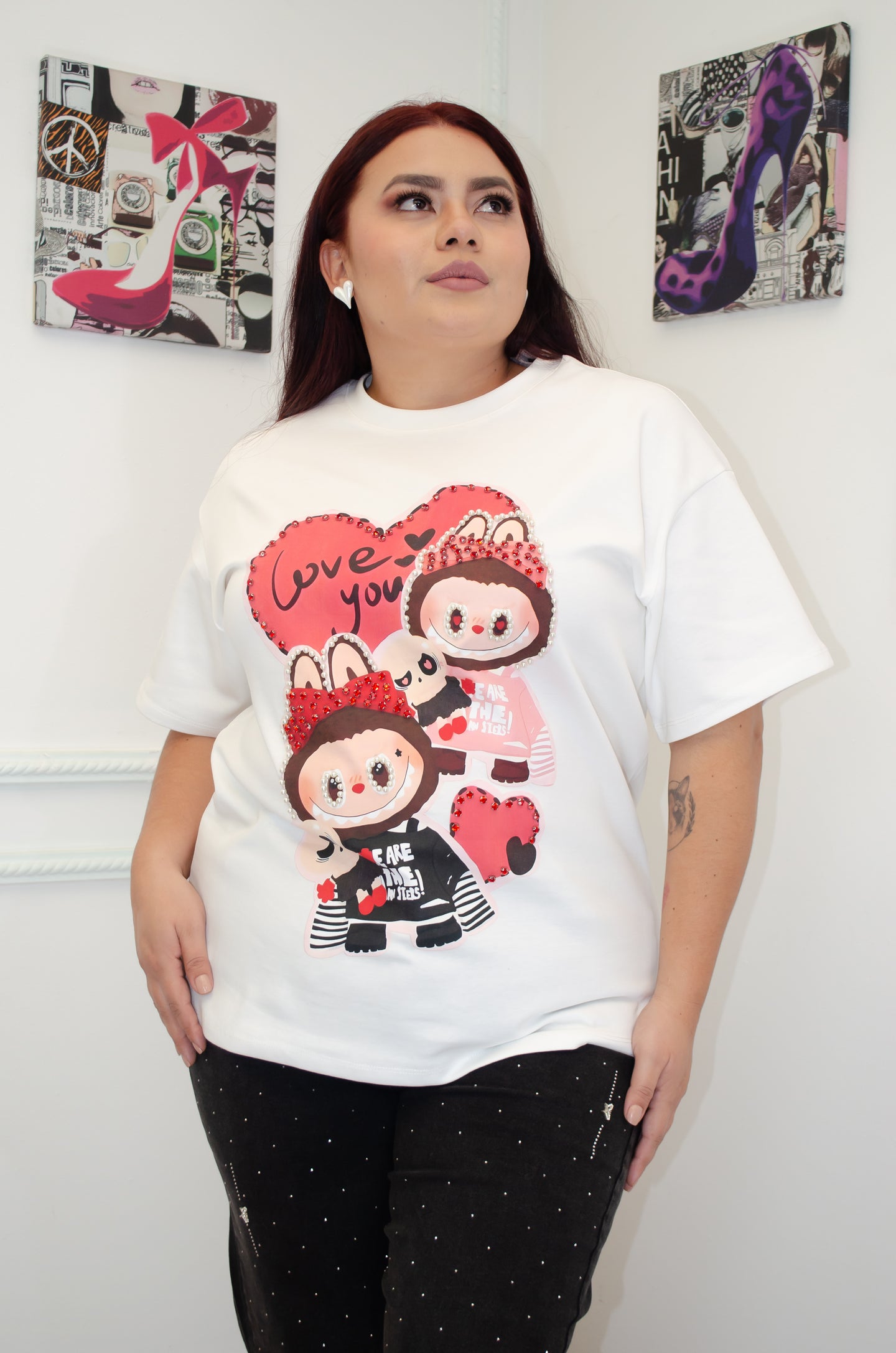 CAMISETA LABUBU CORAZONES