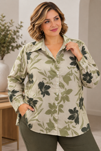 Cargar imagen en el visor de la galería, BLUSA LINO VERDE
