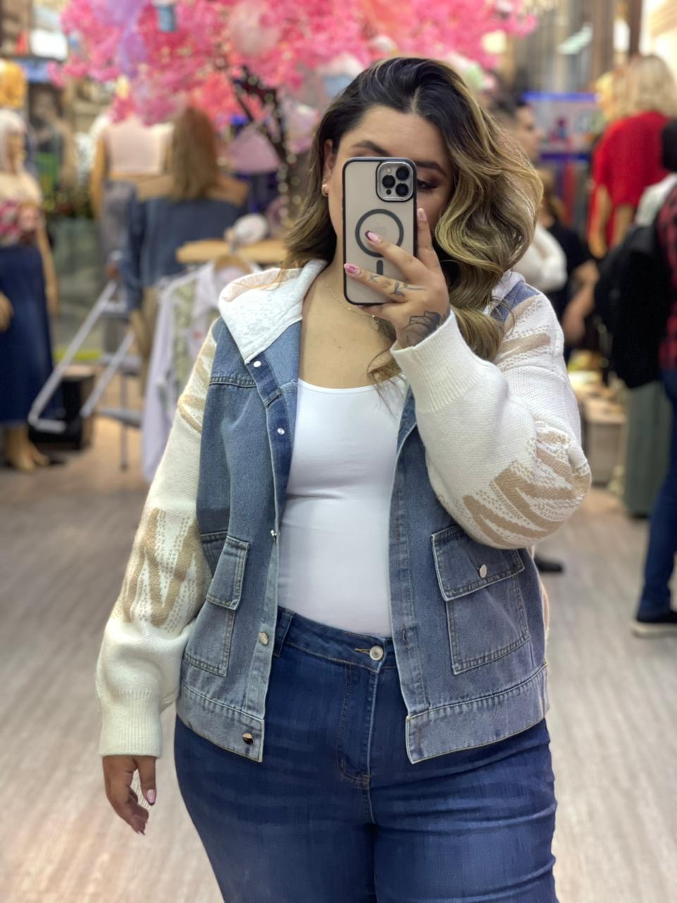 SACO TEJIDO DENIM CAPOTA