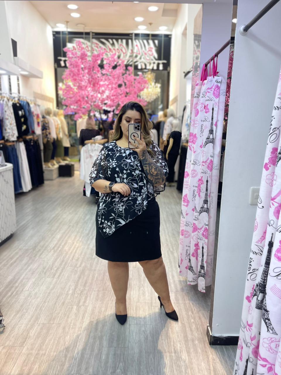 VESTIDO PONCHO NEGRO