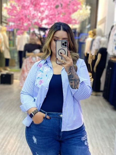 BLUSA CAMISERA RAYAS