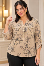 Cargar imagen en el visor de la galería, BLUSA CAMEL FLORAL
