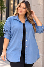 Cargar imagen en el visor de la galería, BLUSA CAMISERA DENIM
