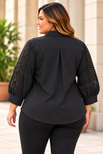 Cargar imagen en el visor de la galería, BLUSA ENCAJE NEGRA
