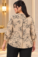 Cargar imagen en el visor de la galería, BLUSA CAMEL FLORAL

